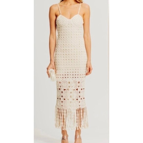 Torn by Ronny Kobo Dresses & Skirts - Torn by Rony Kobo TOBY DRESS Crochet NWT small